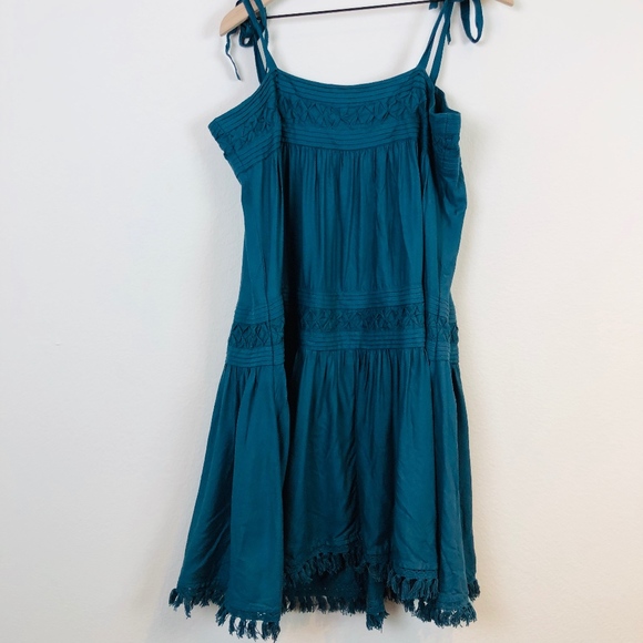 Anthropologie Floreat Senna Teal Dress - Picture 7 of 8
